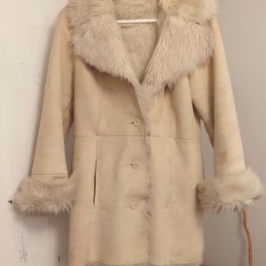 Ladies faux fur/suede coat sz S